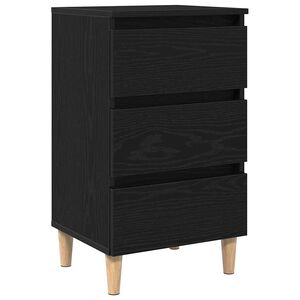 vidaXL Nočna omarica Črna Orehovina 40 x 35 x 69 cm Inženirski les