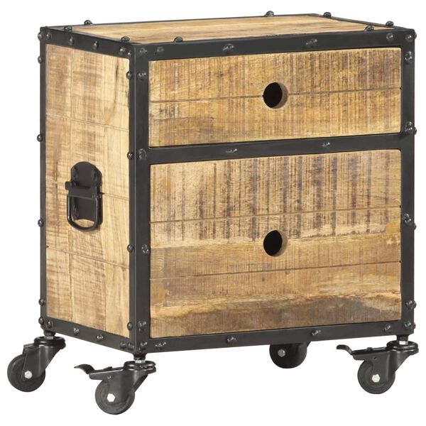 vidaXL Nočna omarica 40x30x50 cm iz robustnega mangovega lesa