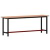 vidaXL Delovni pult 220x55x81,5 cm trdna bukovina in kovina