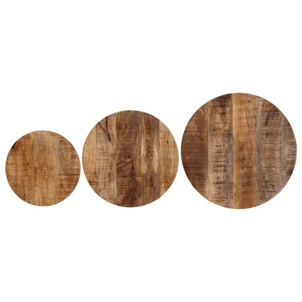 vidaXL Komplet klubskih mizic 3 kosi trden mangov les