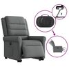 vidaXL Električni naslanjač s funkcijo vstajanja temno siv