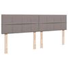 vidaXL Otomanski posteljni okvir z vzmetnicami taupe 200x200 cm blago