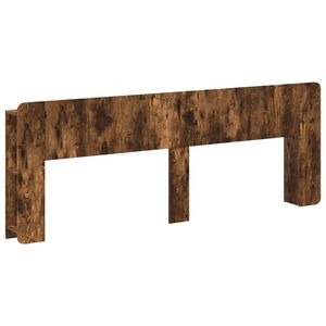 vidaXL Posteljna glava s shranjevanjem Dimljen hrast Inženirski les