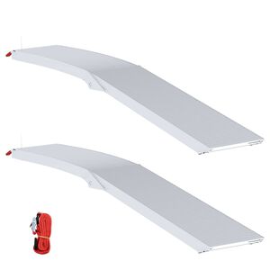 vidaXL Ramp za nalaganje 2 pcs srebrna 205 x 28 x 5 cm Aluminij
