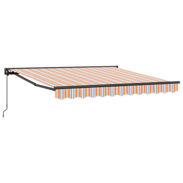 vidaXL Retraktilna tenda Modra in Oranžna 300 x 250 cm