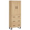 vidaXL Visoka komoda sonoma hrast 69,5x34x180 cm inženirski les