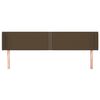 vidaXL Vzglavje z u&scaron;esi temno rjavo 163x16x78/88 cm blago