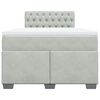 vidaXL Box spring postelja z vzmetnico svetlo siva 120x200 cm žamet