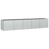 vidaXL Visoka greda 400x80x77 cm pocinkano jeklo srebrna