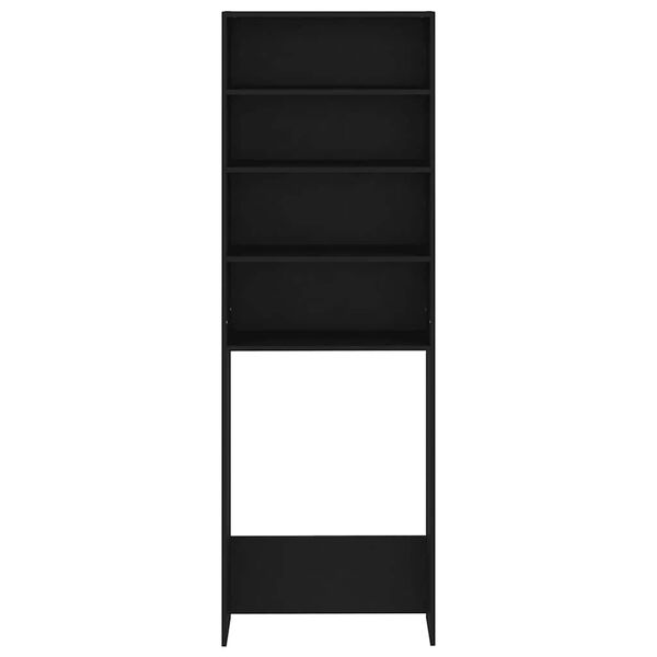 vidaXL Omara za pralni stroj črna 64x24x190 cm