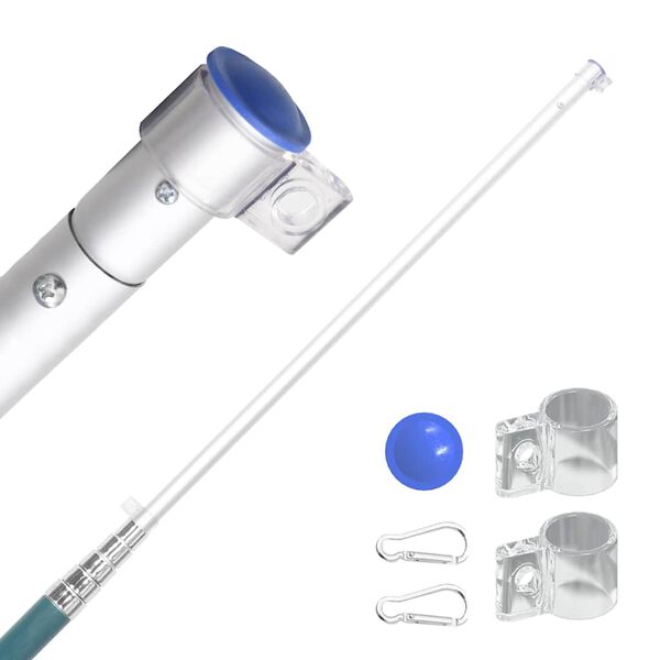 vidaXL Zastava Združenega kraljestva in drog 5,5 aluminij