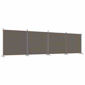 vidaXL Paravan 4-delni antracitna 698x180 cm blago
