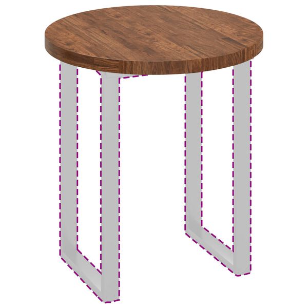 vidaXL Nepremična povr&scaron;ina Svetlo rjava &Oslash; 70 x 4 cm