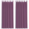 vidaXL Voile zavese z zankami 2 kosa vijolične 140x260 cm