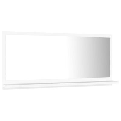 vidaXL Kopalniško ogledalo belo 80x10,5x37 cm iverna plošča