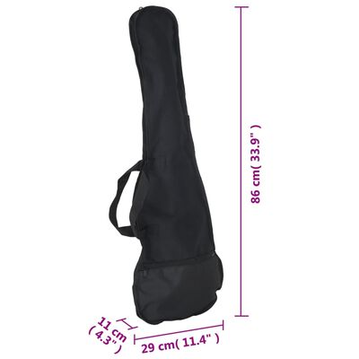 vidaXL Otroška električna kitara s torbo črna 3/4 30"