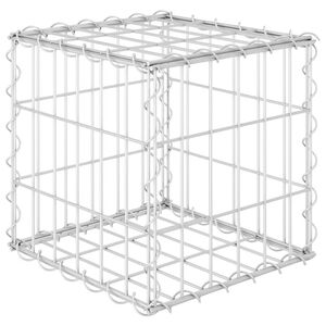 vidaXL Kockasta visoka greda gabion iz jeklene žice 30x30x30 cm