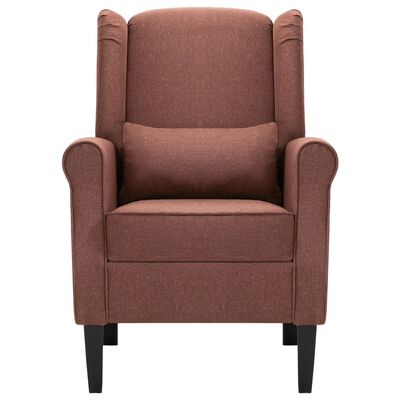 vidaXL Fotelj iz rjavega blaga