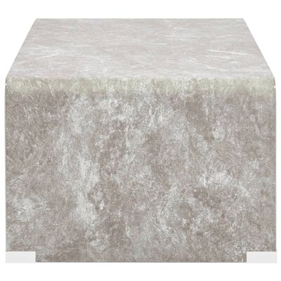 vidaXL Klubska mizica rjav marmor 98x45x31 cm kaljeno steklo