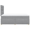vidaXL Boxspring postelja z vzmetnico svetlo siva 120x190 cm blago