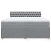 vidaXL Box spring postelja z vzmetnico svetlo siva 180x200 cm blago