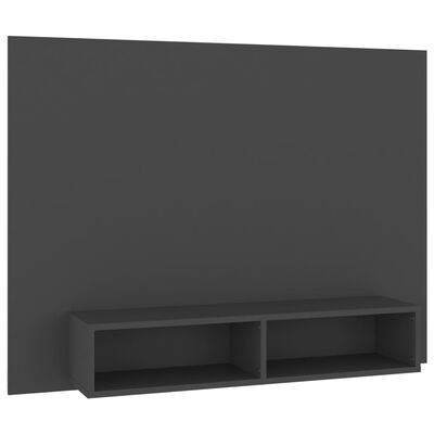 vidaXL Stenska TV omarica siva 120x23,5x90 cm iverna plošča