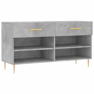 vidaXL Regal za čevlje betonsko siv 102x35x55 cm inženirski les
