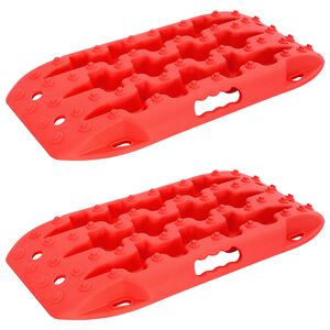 vidaXL Traction Board 2 kos Rdeča 57,5 x 30,5 x 5,5 cm Ojačana najlon
