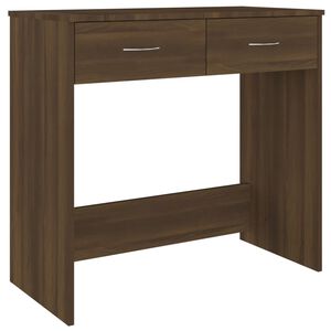 vidaXL Pisalna miza rjavi hrast 80x40x75 cm inženirski les