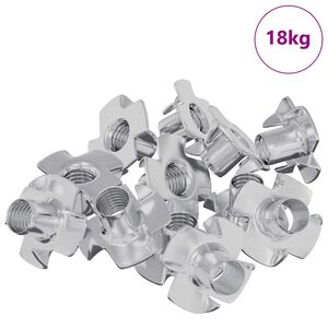 vidaXL Večkraka T-matica 7200 pcs srebrna M6 mm Jeklo