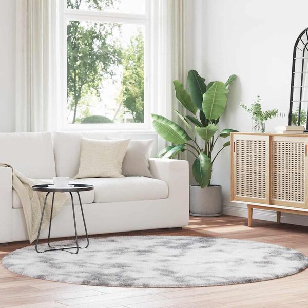 vidaXL Visoka ko&scaron;ata preproga NAVARRA srebrno siva 200x200cm poliester