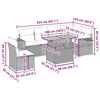 vidaXL Vrtna sedežna garnitura 7-delna z blazinami siv poli ratan