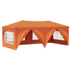 vidaXL Zložljivi &scaron;otor za zabave 575 x 288 x 245 cm Oranžna