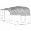 vidaXL Koko&scaron;ja kletka ob steni Srebrna 600 x 150 x 215 cm
