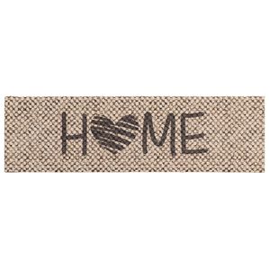 vidaXL Kuhinjska preproga Bež dom 150 x 45 cm 100% poliamid Pralna