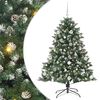 vidaXL Umestno božično drevo Zelena 150 cm PVC, plastika in jeklo