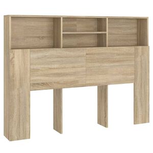 vidaXL Omarica z vzglavjem, hrast sonoma 140x19x103,5 cm