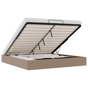 vidaXL Otomanski posteljni okvir brez vzmetnice kapučino 160x200 cm