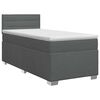 vidaXL Postelja boxspring z vzmetnico Temno siva 80 x 200 cm Blago