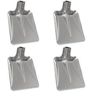 vidaXL Glava lopate 4 pcs srebrna 43 x 32,5 cm Aluminij
