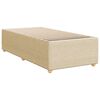vidaXL Box spring postelja z vzmetnico krem 80x200 cm blago