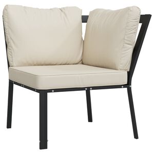 vidaXL Vrtni stol s pe&scaron;čenimi blazinami 76x76x79 cm jeklo