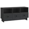 vidaXL TV omarica s predalom Črna 102 x 34,5 x 50 cm Inženirski les