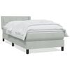 vidaXL Box spring postelja z vzmetnico svetlo siva 80x220 cm žamet