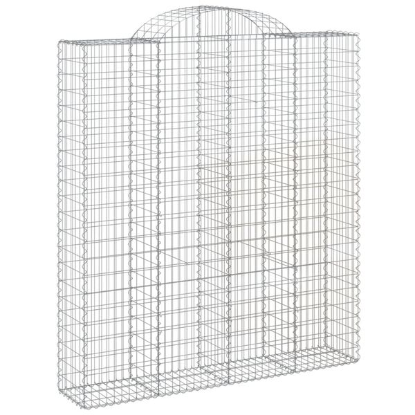 vidaXL Obokane gabion ko&scaron;are 12 kos 200x50x220/240 cm pocinkano železo