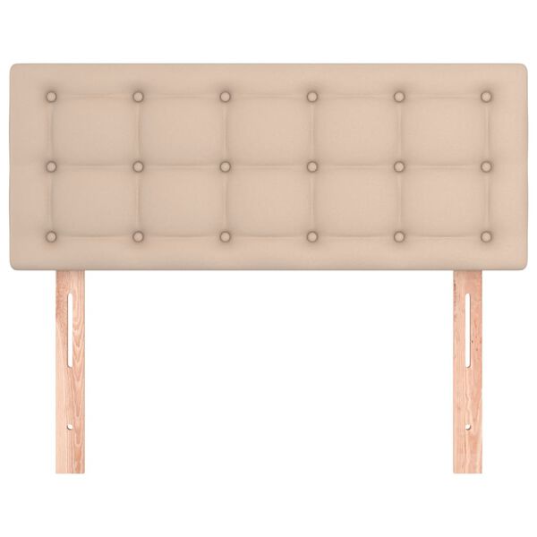 vidaXL Posteljno vzglavje kapučino 80x5x78/88 cm umetno usnje