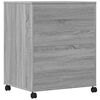 vidaXL Stojalo za tiskalnik s kolesi siva sonoma 60x48x74 cm