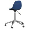 3086056 vidaXL Swivel Dining Chairs 4 pcs Blue Fabric (2x333469)