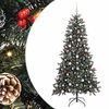 vidaXL Umestno božično drevo Zelena 210 cm PVC, plastika in jeklo