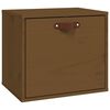 vidaXL Stenska omarica medeno rjava 40x30x35 cm trdna borovina